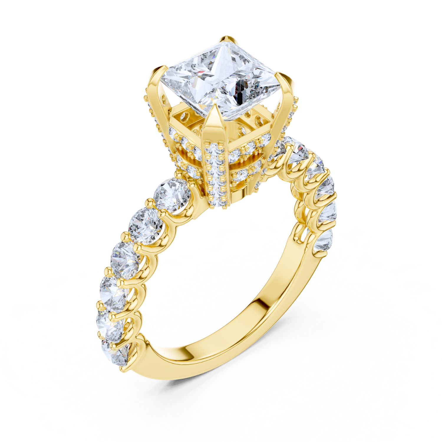 Imperial Crown Princess-Cut Ring