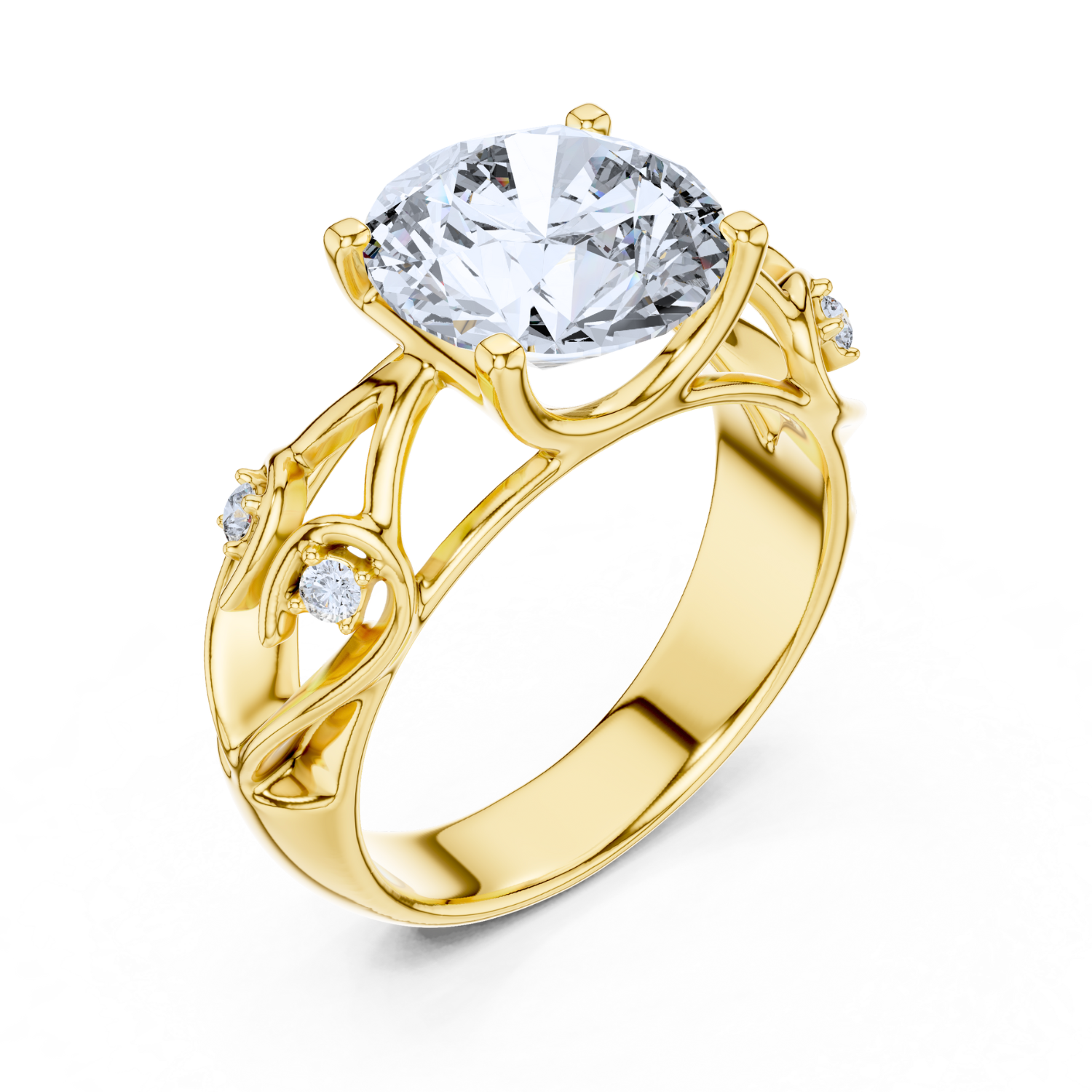 Nature-Inspired Diamond Ring