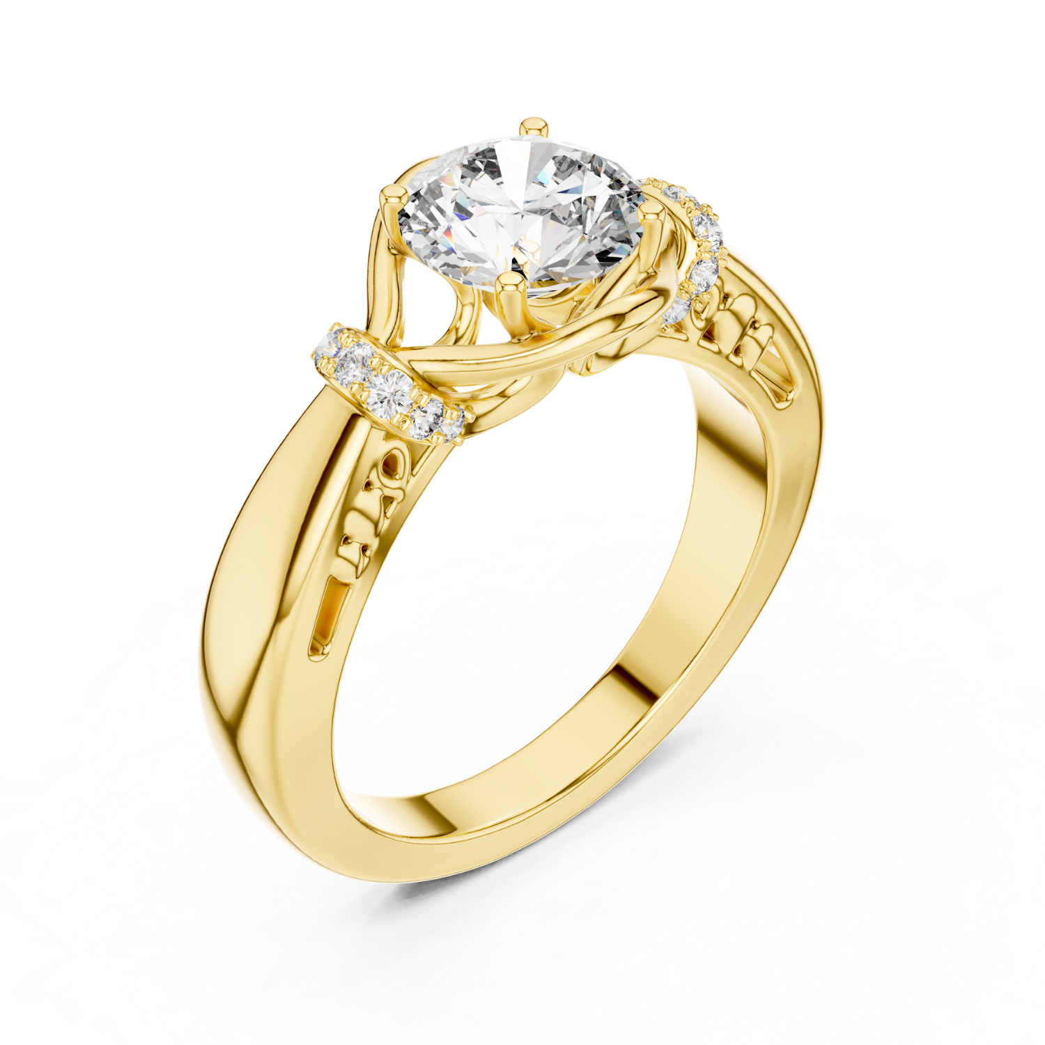 Twisted Filigree Diamond Ring