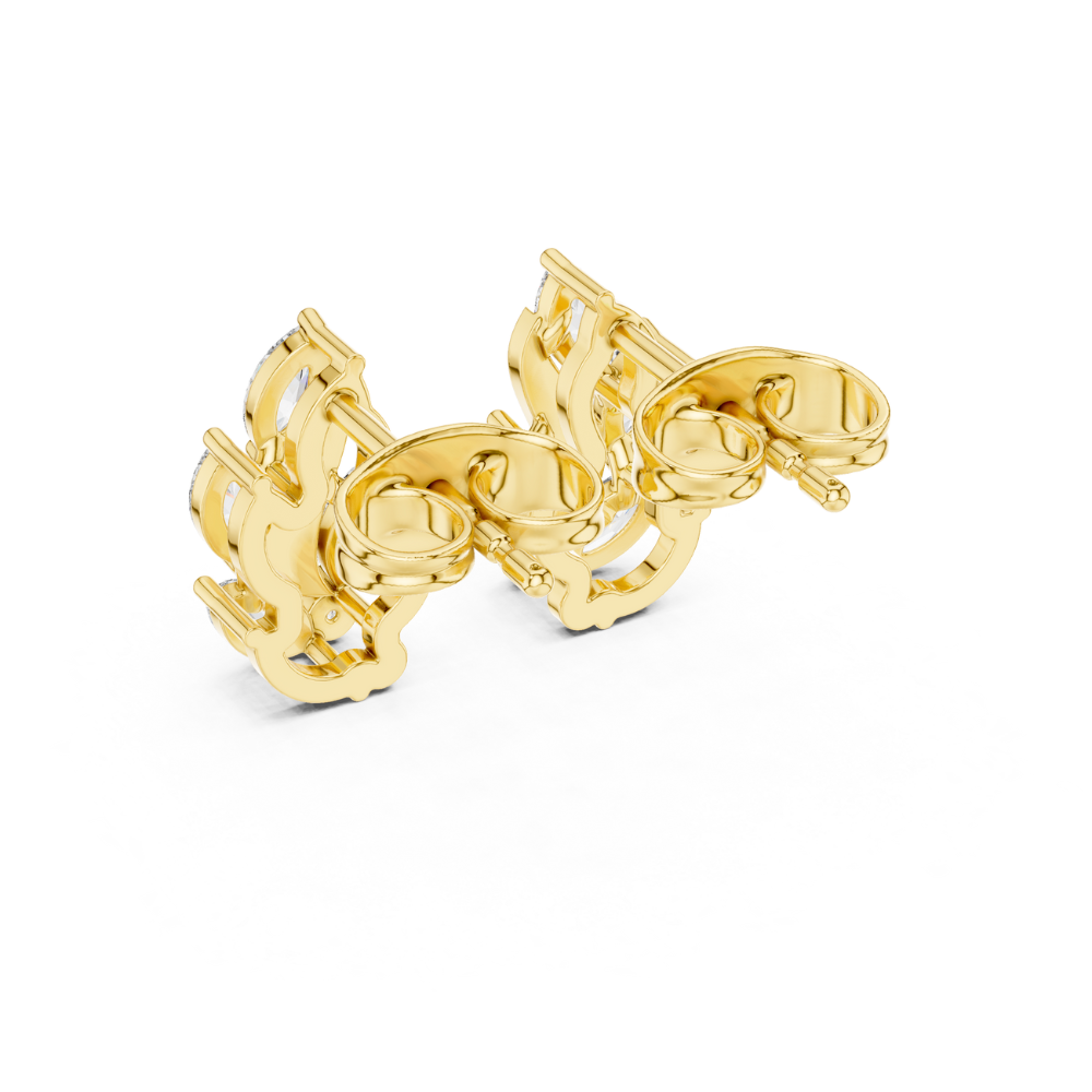 Golden Vine Marquise Diamond Earrings