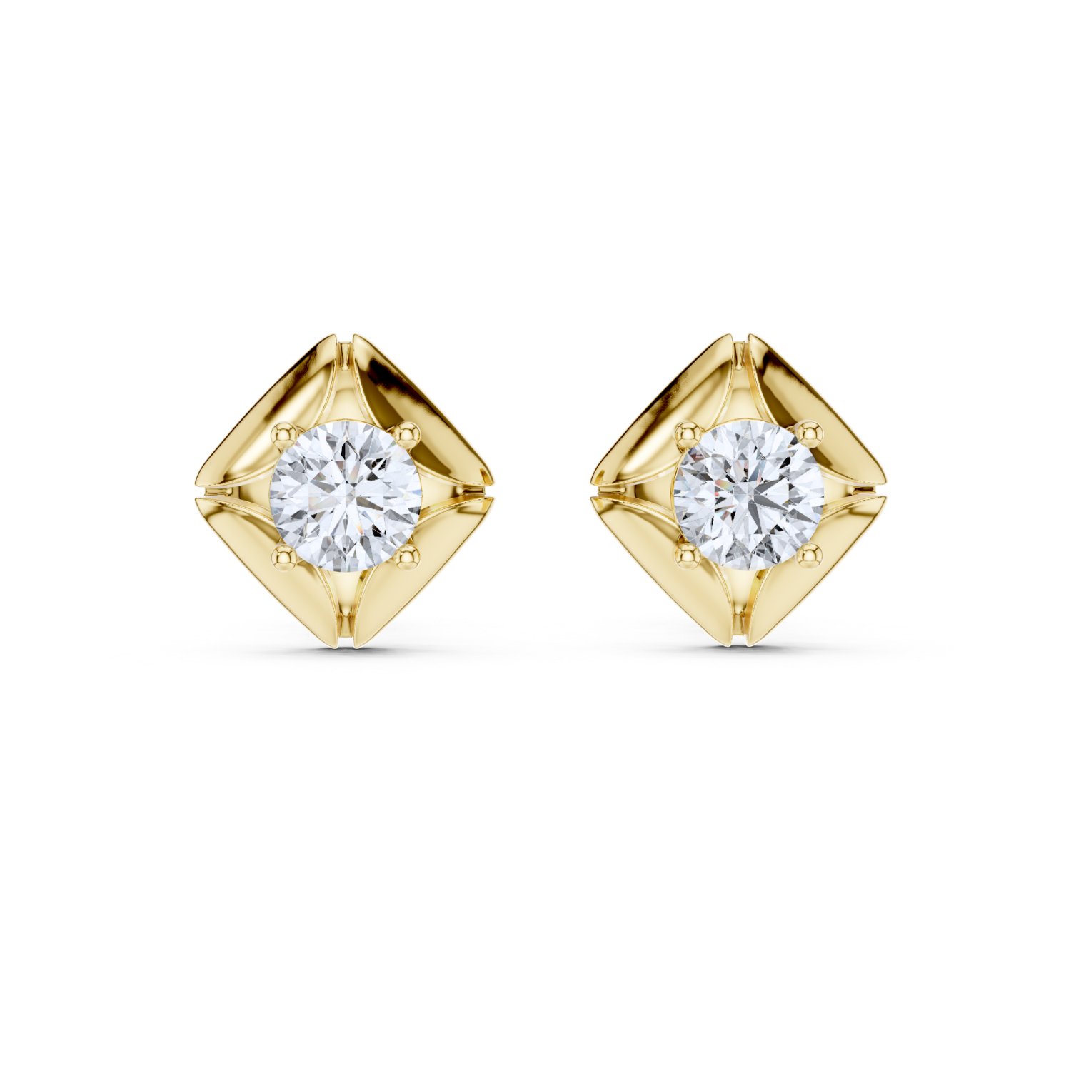 Radiant Diamond Studs Earrings