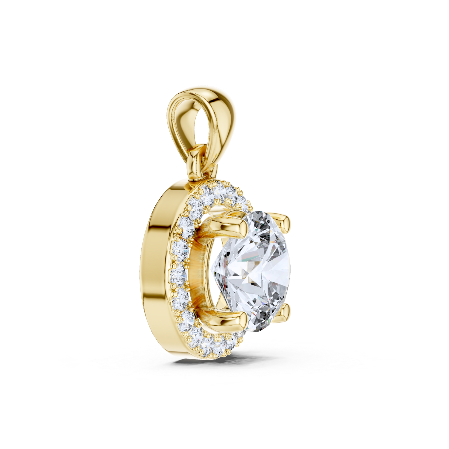 Celestial Halo Diamond Pendant