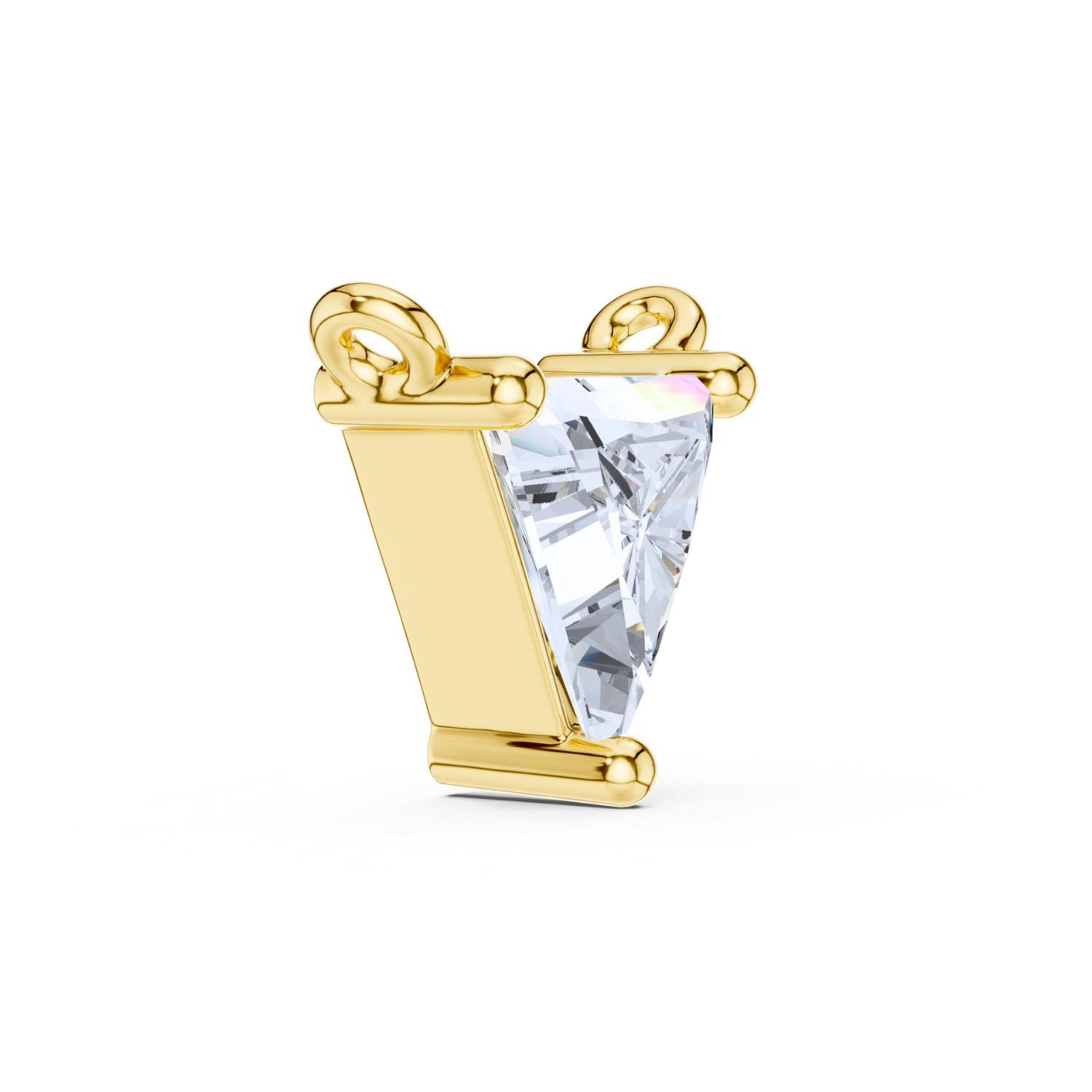 V-Shaped Diamond Pendant