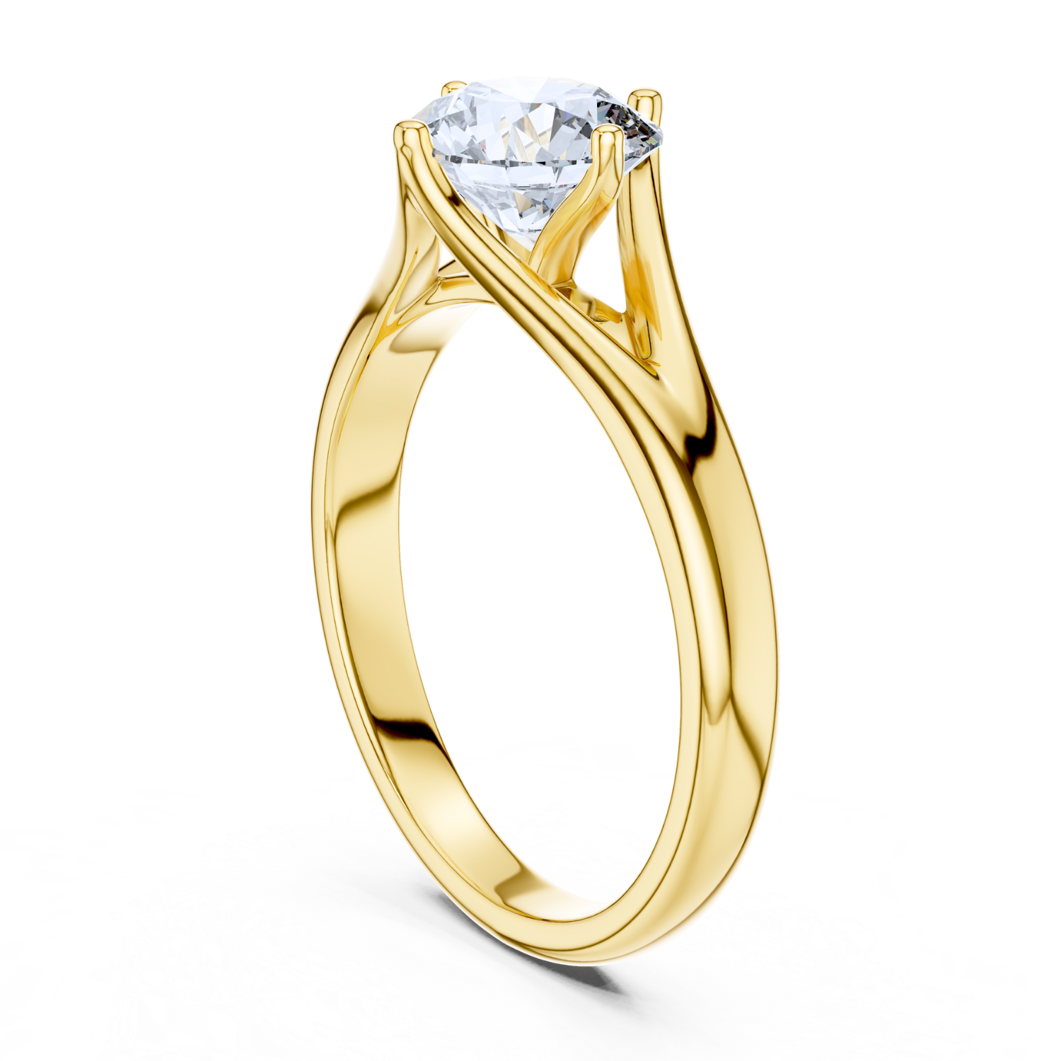Split Shank Solitaire Ring