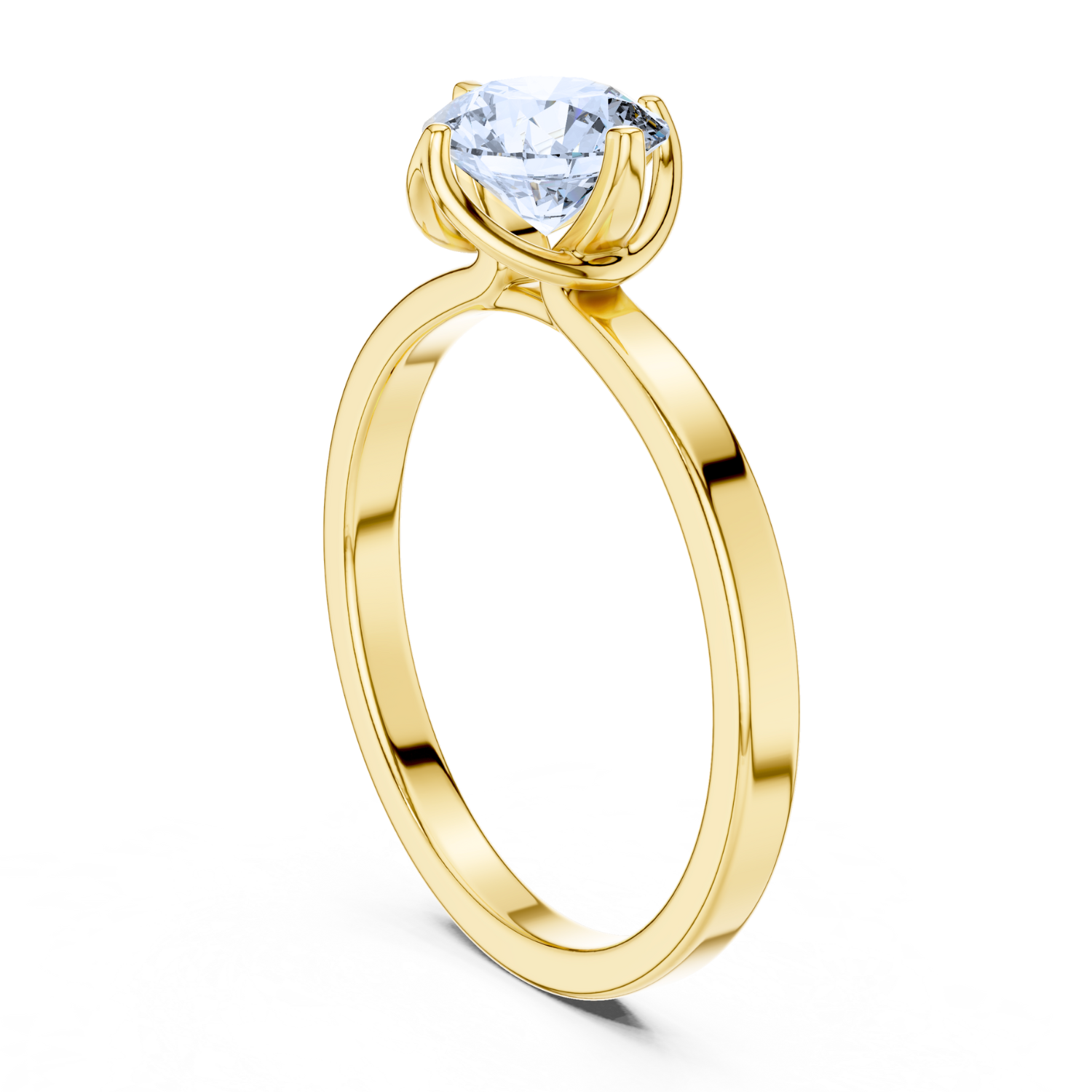Modern Open Bezel Solitaire Ring