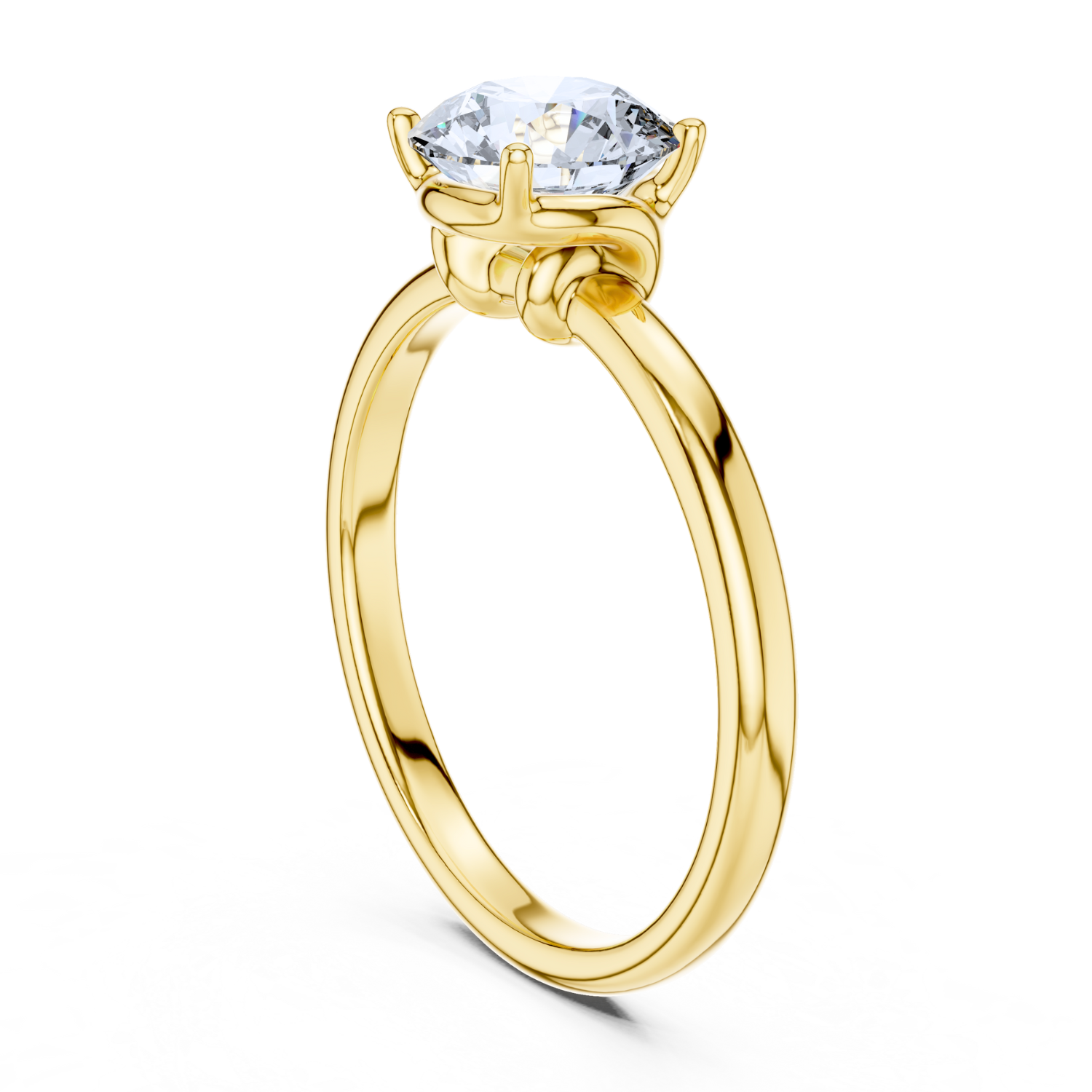 Twisted Knot Solitaire Ring