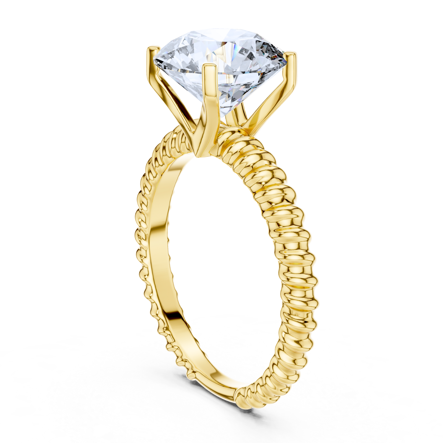 Braided Elegance Solitaire Ring