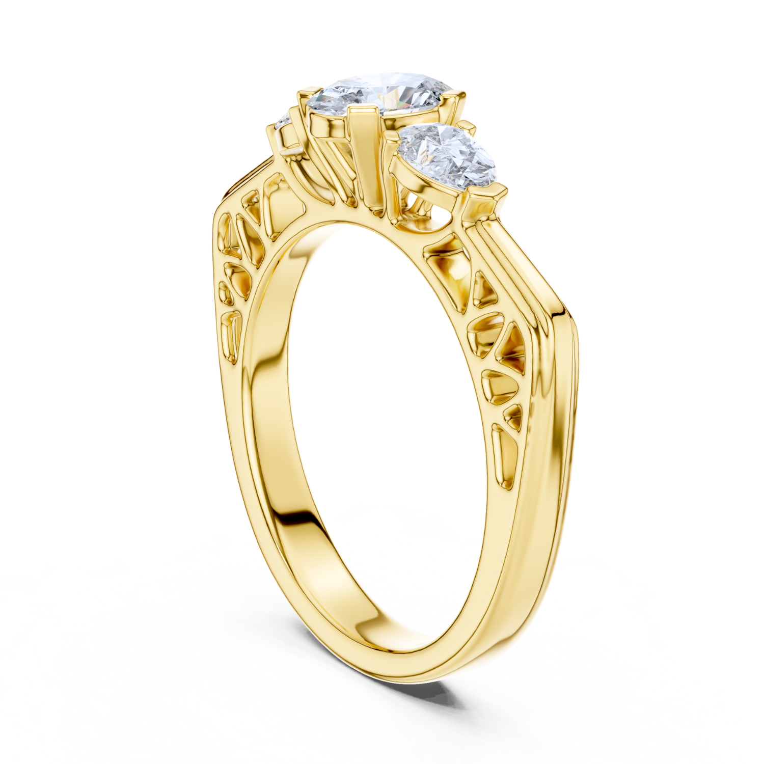 Elysia Three-Stone Oval Ring