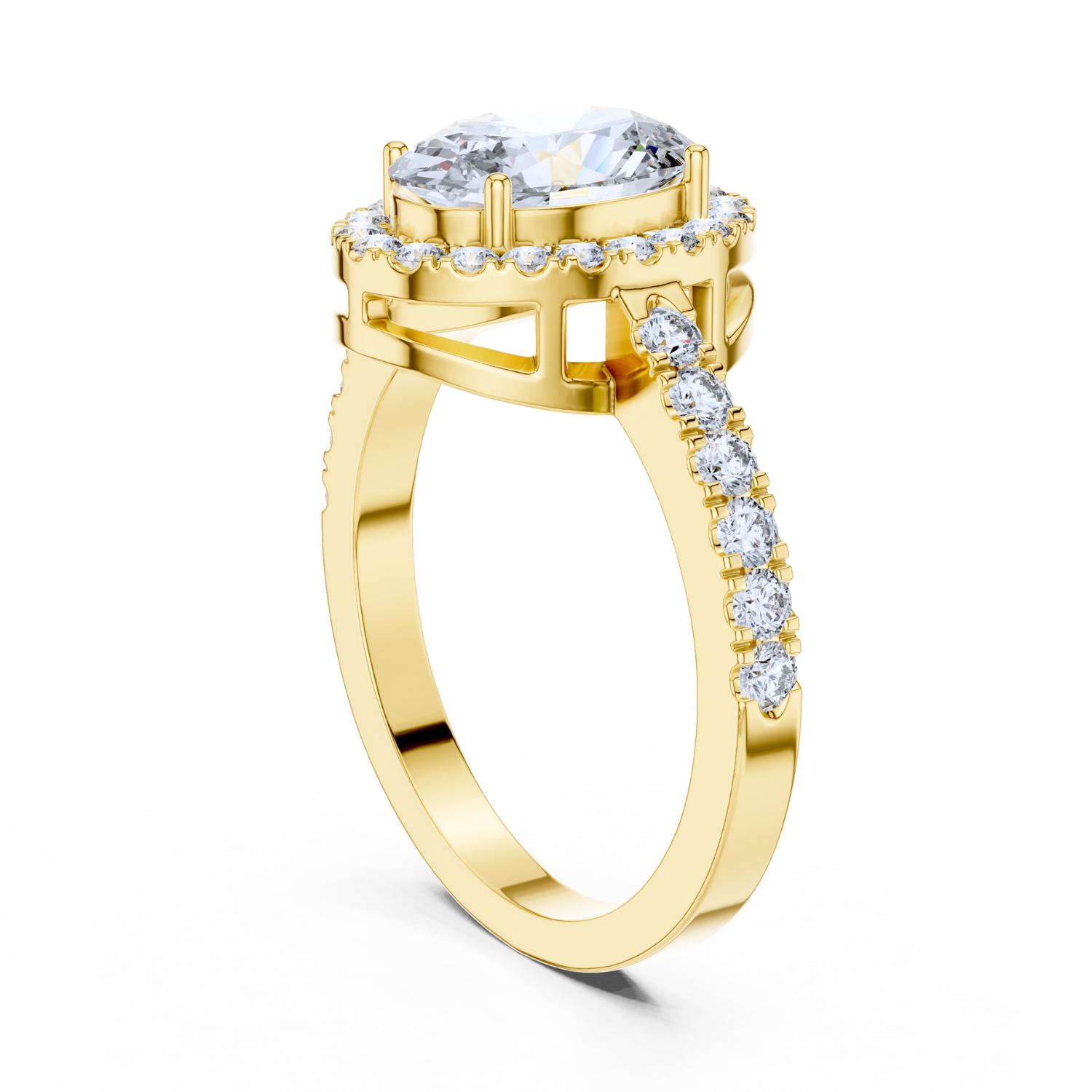 Vera Oval Halo Diamond Ring