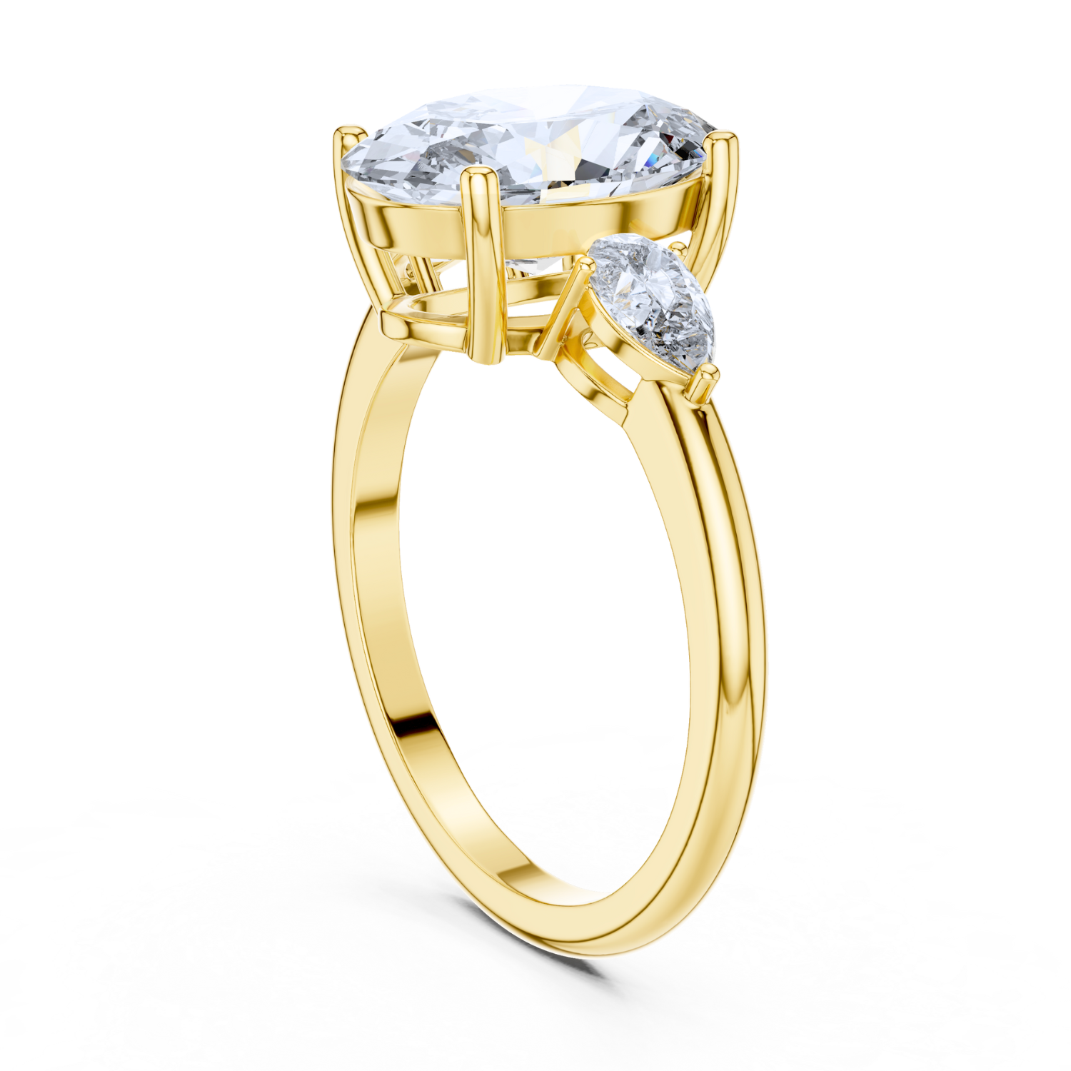 Oval-Cut Three-Stone Diamond Ring