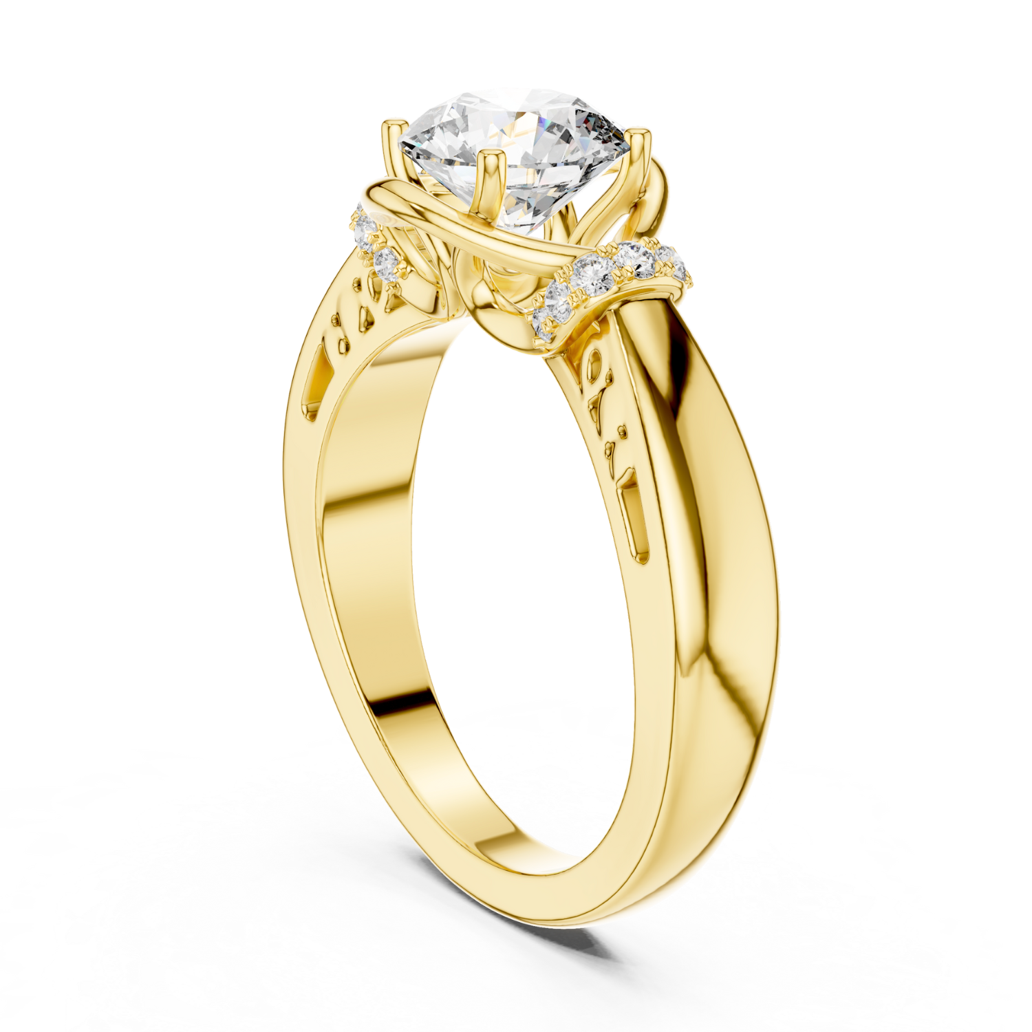 Twisted Filigree Diamond Ring