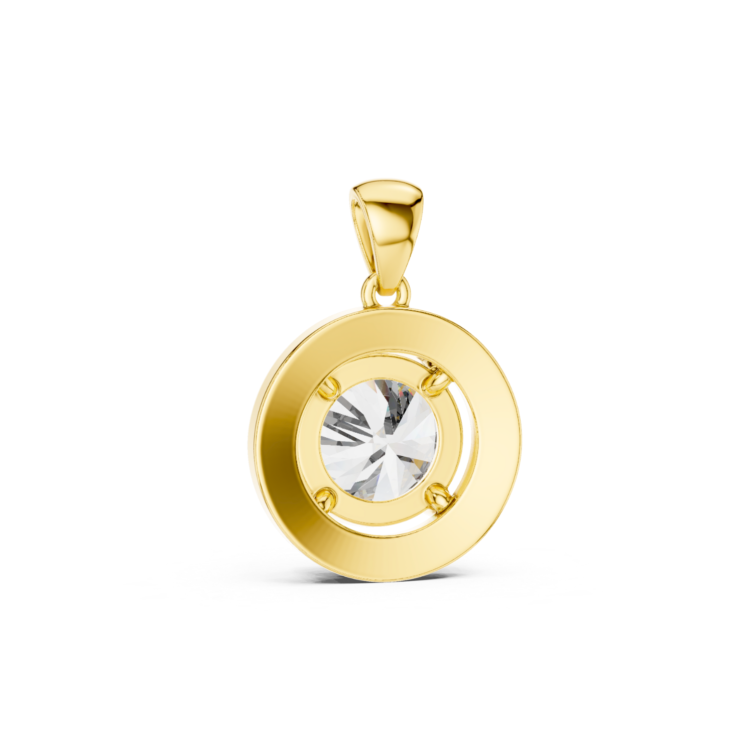 Aurora Halo Diamond Pendant