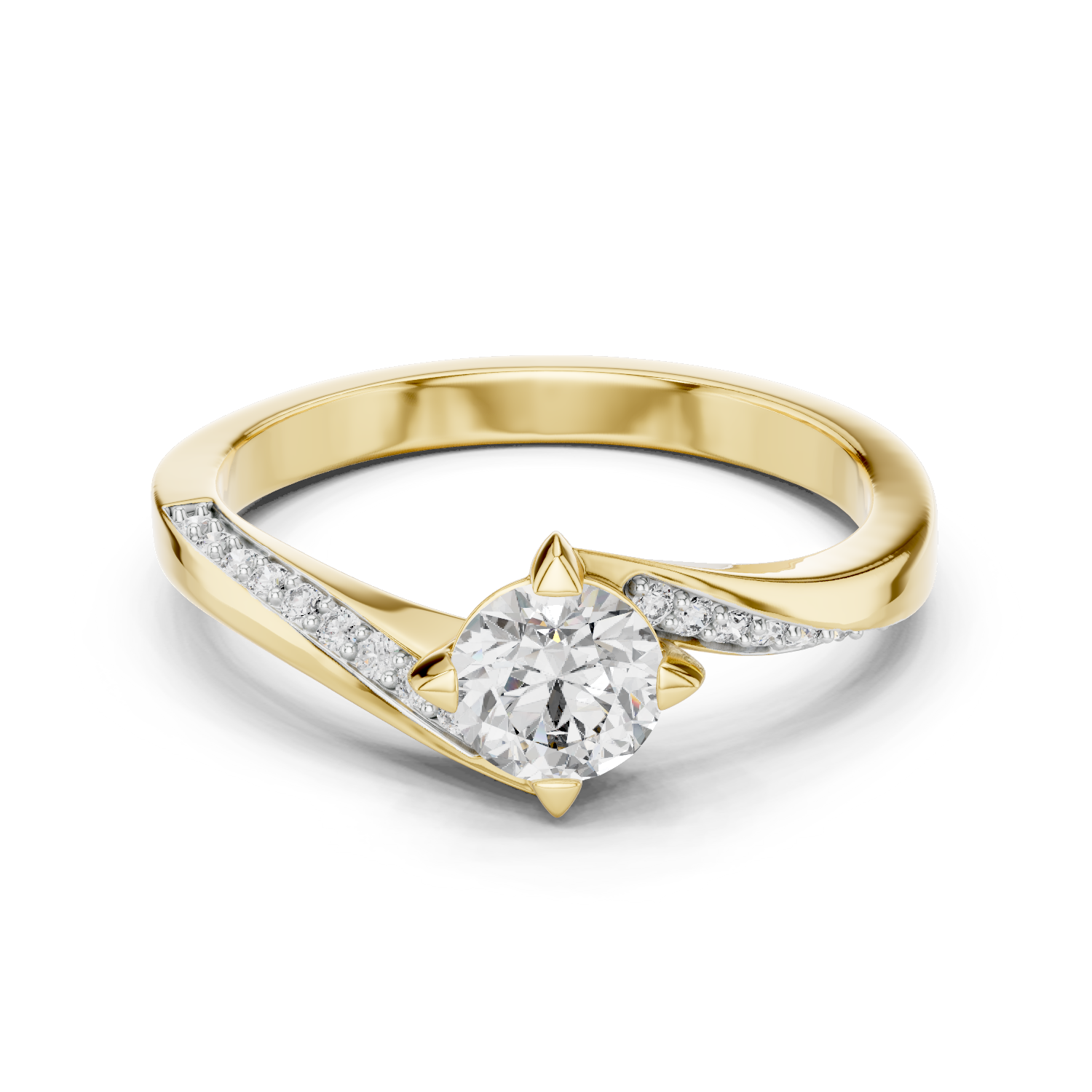 Twisted Elegance Solitaire Ring