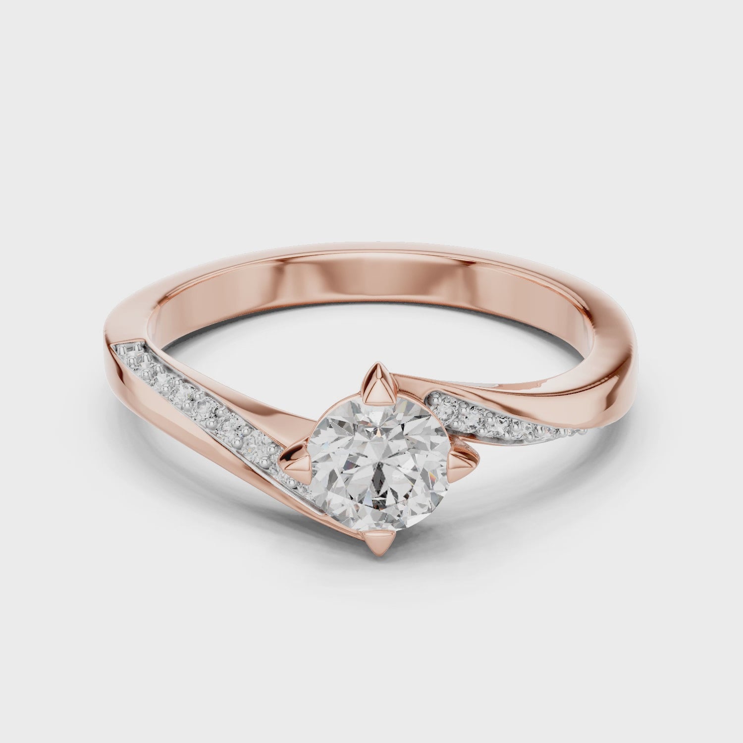 Twisted Elegance Solitaire Ring